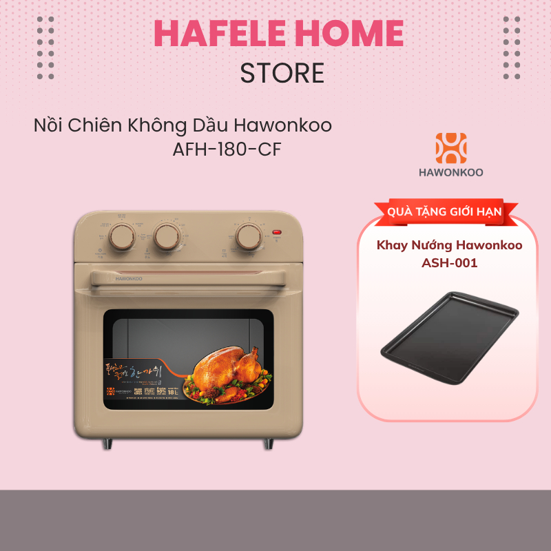 Nồi Chiên Không Dầu Hawonkoo AFH-180 - Dung Tích 18L - Tính Năng Quay Than Độc Quyền