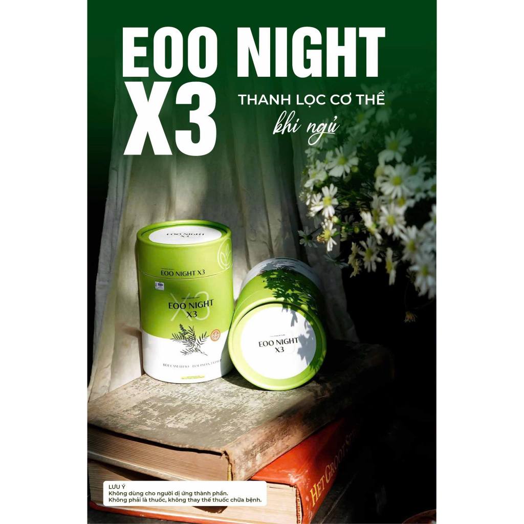 Trà thảo mộc Eoo night X3 giúp ngủ ngon - Dùng thử (Tặng kèm 1 gói Eoo night)