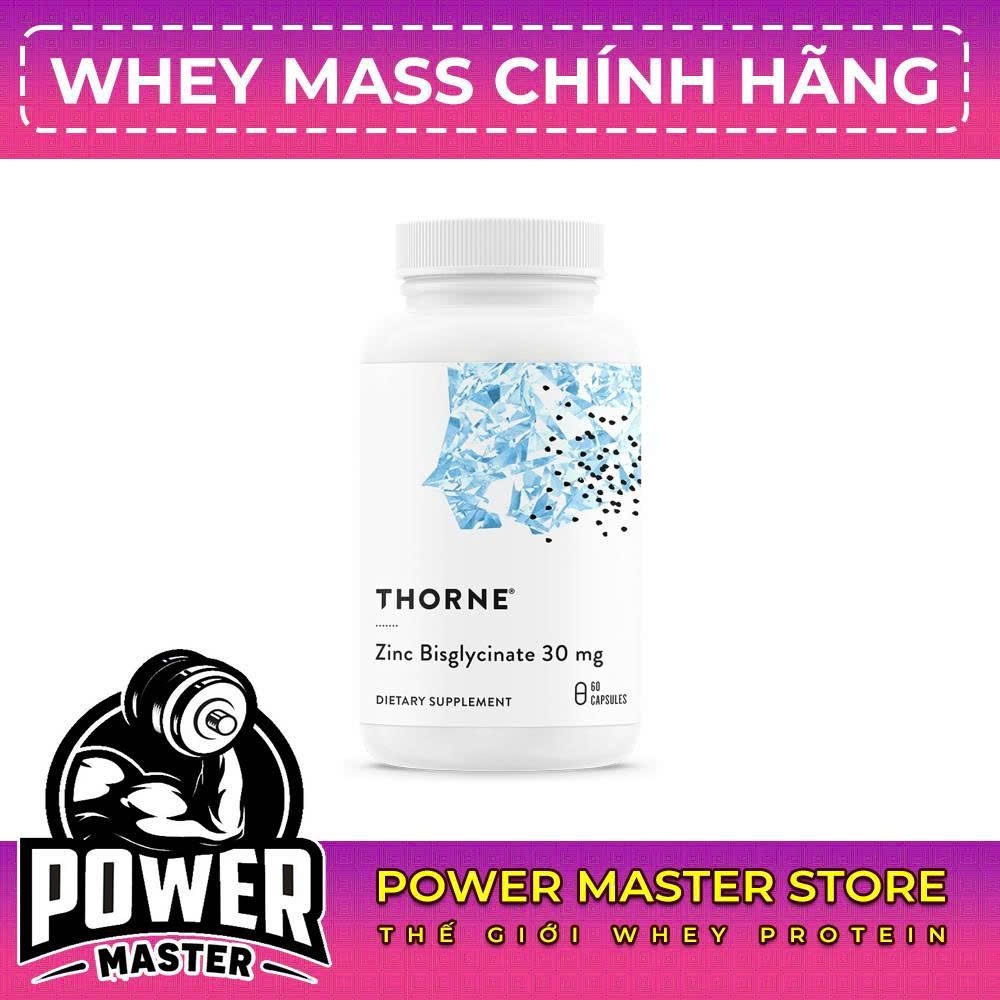 Thực Phẩm Bổ Sung Kẽm THORNE Zinc Bisglycinate 30mg (60 Viên)