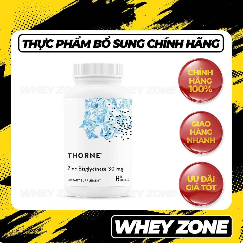 THORNE Zinc Bisglycinate 30mg (60 Viên) - Viên Uống Bổ Sung Kẽm