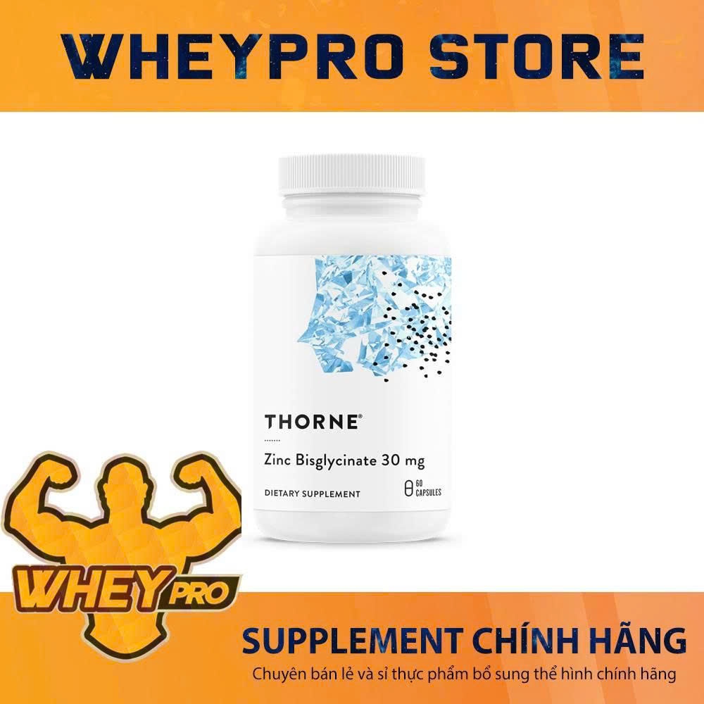 THORNE Zinc Bisglycinate 30mg - Viên Uống Bổ Sung Kẽm (60 Viên)
