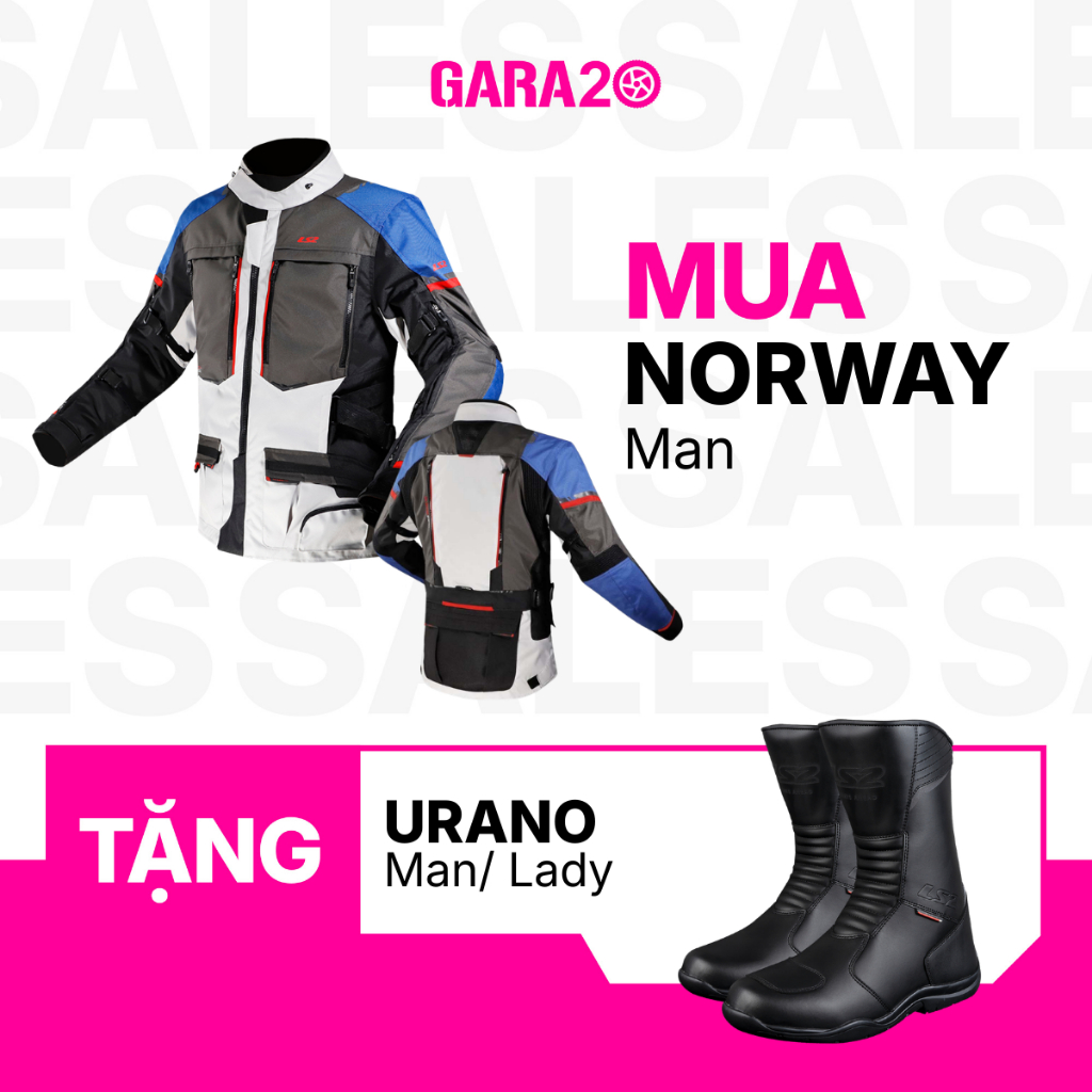 [MUA 1 TẶNG 1] Áo Bảo Hộ Nam LS2 Norway Man Có Giáp An Toàn Chuẩn AA 3 lớp Đi ADV Mô Tô PKL Kháng Nư