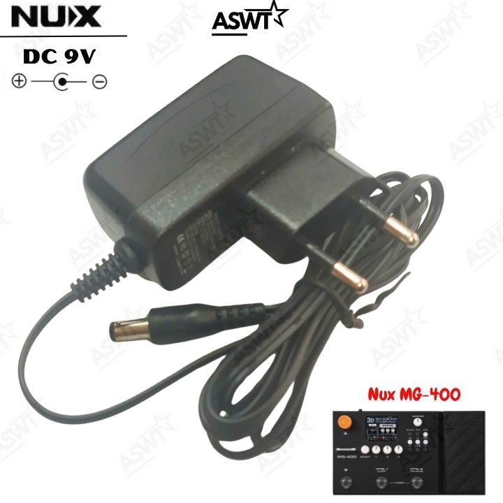 Cục nguồn cho Phơ Guitar Điện Nux MG-400 Multi Effect 9V , nguồn NUX MG400 9V - bảo hành 1 năm