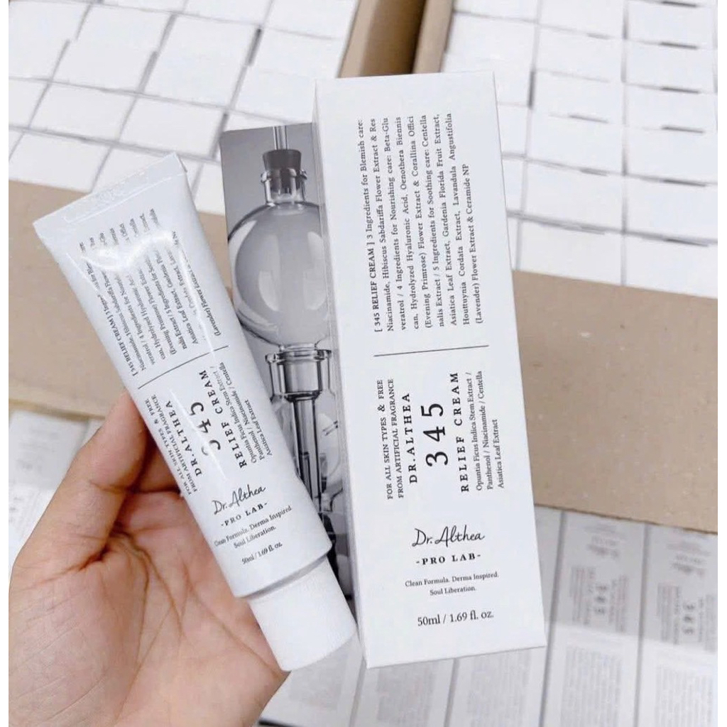 Kem 345 cấp ẩm phục Hồi, giảm mụn ,làm dịu da (Dr.Althea 345 Relief Cream 50ml)
