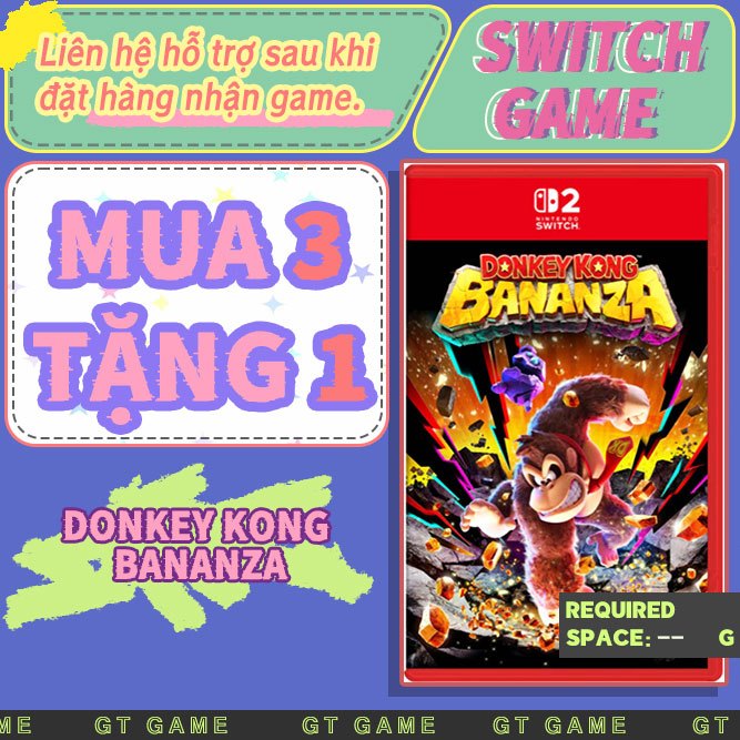 Donkey Kong Bananza Nintendo Switch（Switch Game） -Mua 3 tặng 1