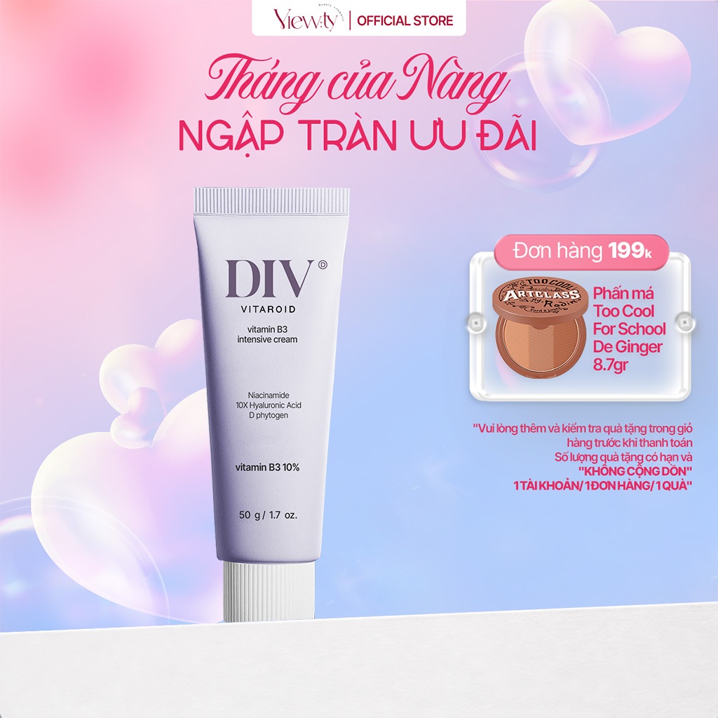 [FS] Kem dưỡng sáng đều màu da DIV Vitamin B3 Intensive Cream 50g [m]