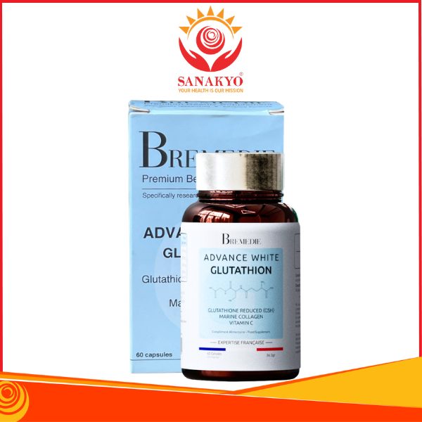 ADVANCE WHITE GLUTATHION - Viên Uống Hỗ trợ Trắng Sáng Da, Hộp 60 Viên