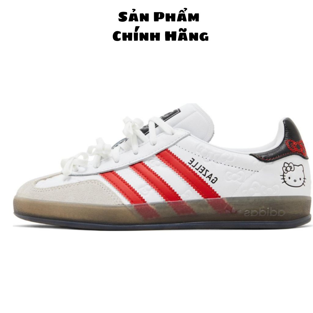 [ CHÍNH HÃNG ]  Giày Thể Thao Adidas Samba Hello Kitty Trắng Vạch Đỏ