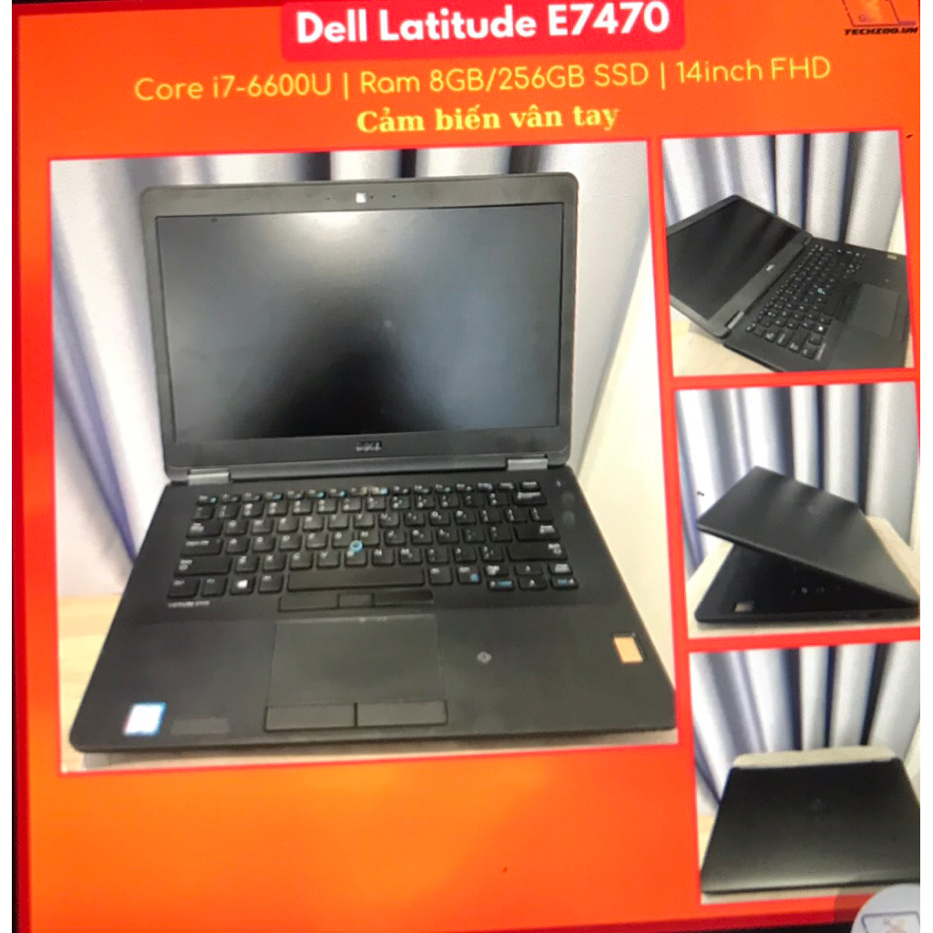 Laptop cũ Dell core i7-6600U/ram 8gb/256GB ssd