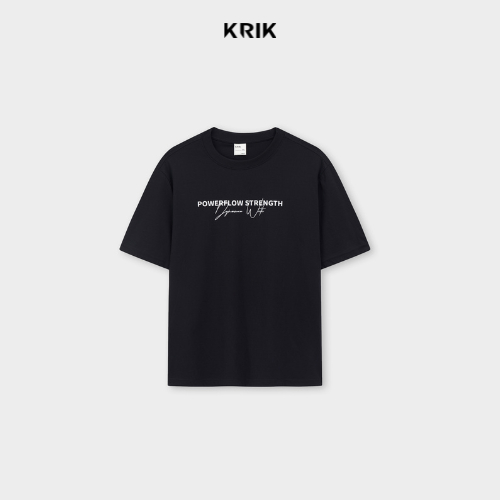 Áo Phông Nam KRIK Form Regular Thiết Kế In Vuốt Mực Trẻ Trung Năng Động AP1475