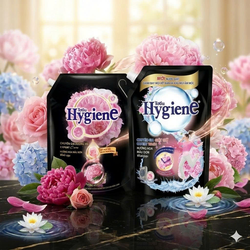 Combo Nước Giặt Hygiene 3L và Nước Xả Vải Hygiene 3.5L