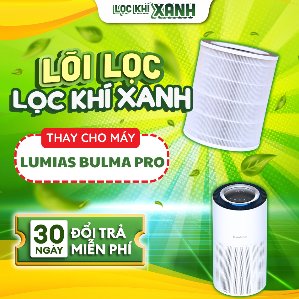Màng lọc LocKhiXanh® tương thích cho Lõi lọc không khí Lumias Bulma Pro/ Bulma/ QUẠT KHÔNG CÁNH LUMI
