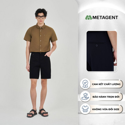 Quần shorts nam Regular Khaki Nhung Metagent MS 20D4243