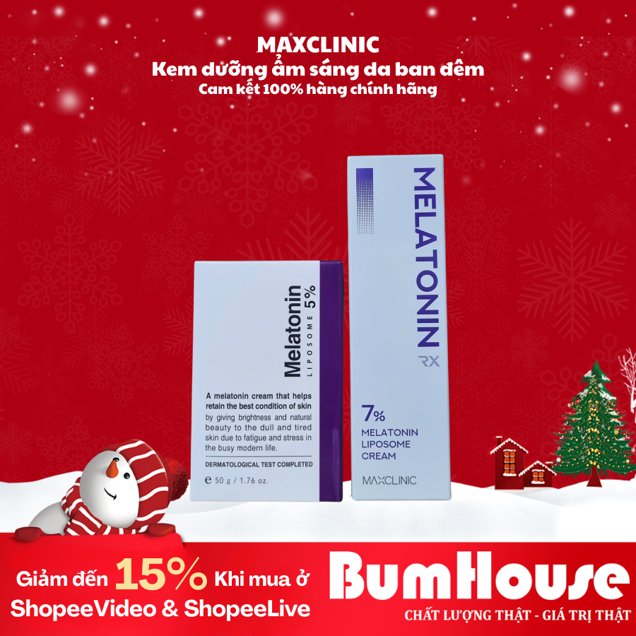 Kem Dưỡng Giảm Lão Hóa Maxclinic Time Return 5% Melatonin/ 7% Melatonin Liposome Melatoninshot Cream