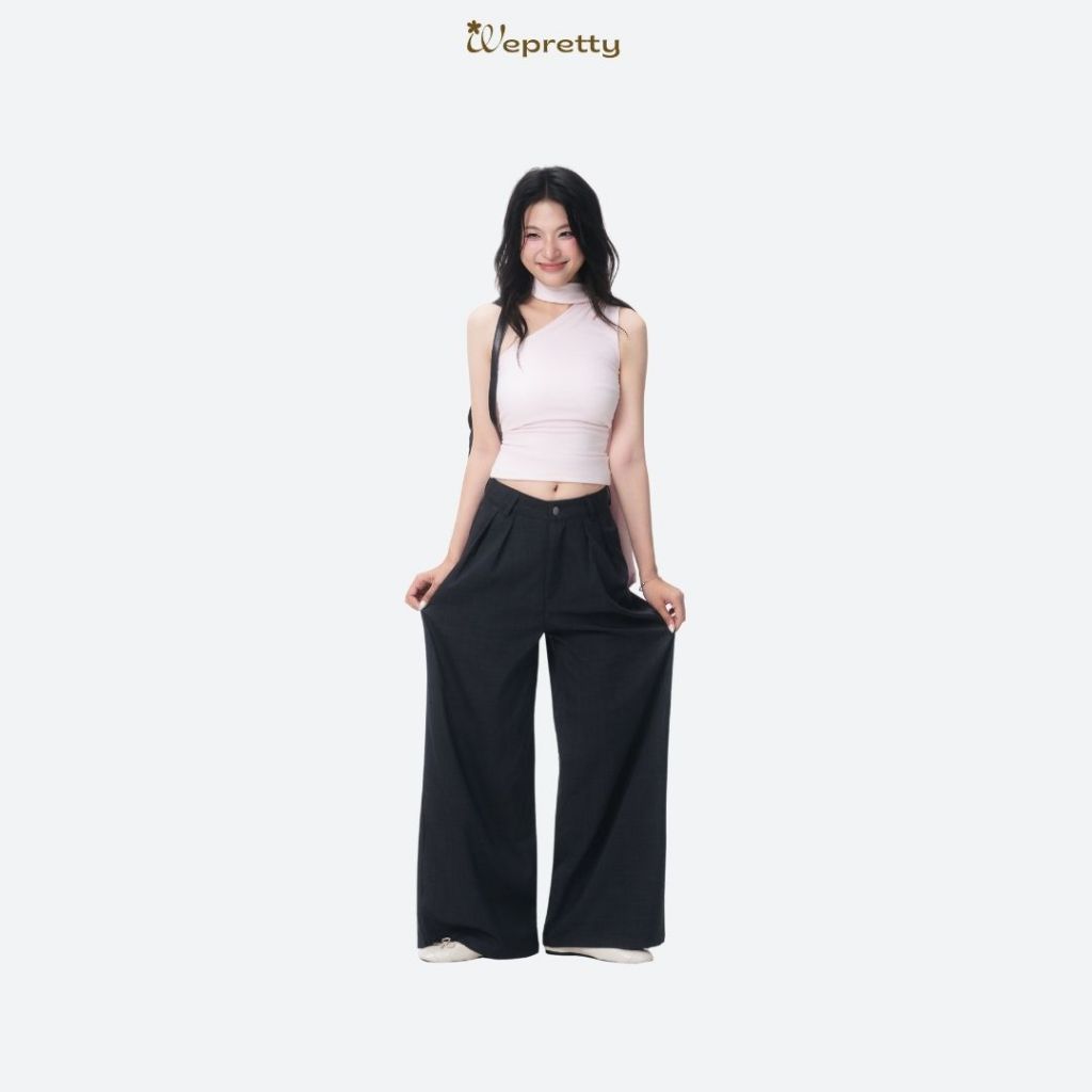 Q02 KAYLIN PANTS Quần Đũi Xước Ống Rộng Wepretty, Quần Ống Rộng Nữ Form Suông Chất Thô Mềm Mại Mặc Mùa Hè | BigBuy360 - bigbuy360.vn