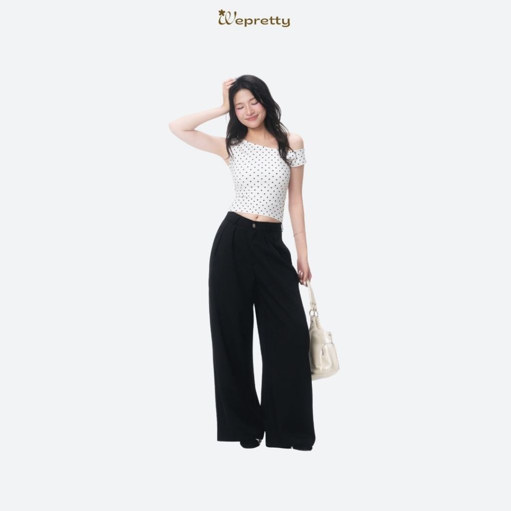 Q02 KAYLIN PANTS Quần Đũi Xước Ống Rộng Wepretty, Quần Ống Rộng Nữ Form Suông Chất Thô Mềm Mại Mặc Mùa Hè | BigBuy360 - bigbuy360.vn