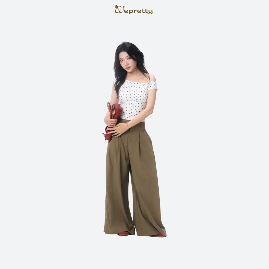 Q13 WONDER PANTS Quần Ống Rộng Wepretty Clothes Vải Dù Lạnh Nữ Trendy Thời Trang Công Sở | BigBuy360 - bigbuy360.vn