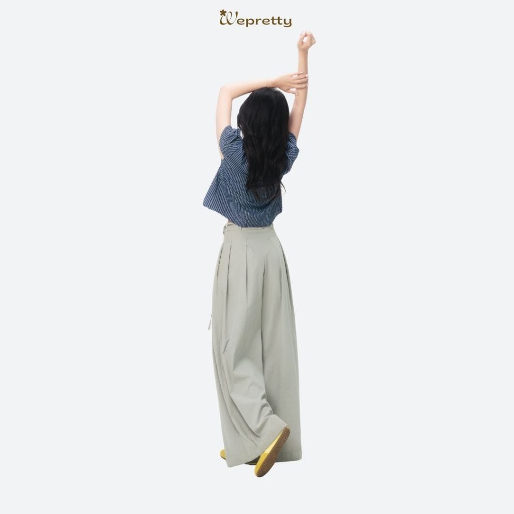 Q13 WONDER PANTS Quần Ống Rộng Wepretty Clothes Vải Dù Lạnh Nữ Trendy Thời Trang Công Sở | BigBuy360 - bigbuy360.vn