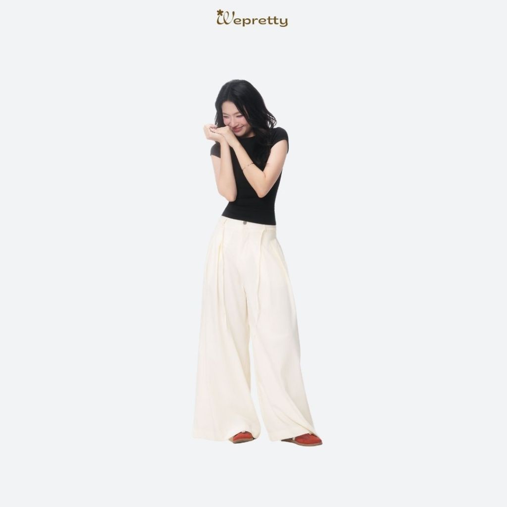 Q13 WONDER PANTS Quần Ống Rộng Wepretty Clothes Vải Dù Lạnh Nữ Trendy Thời Trang Công Sở | BigBuy360 - bigbuy360.vn