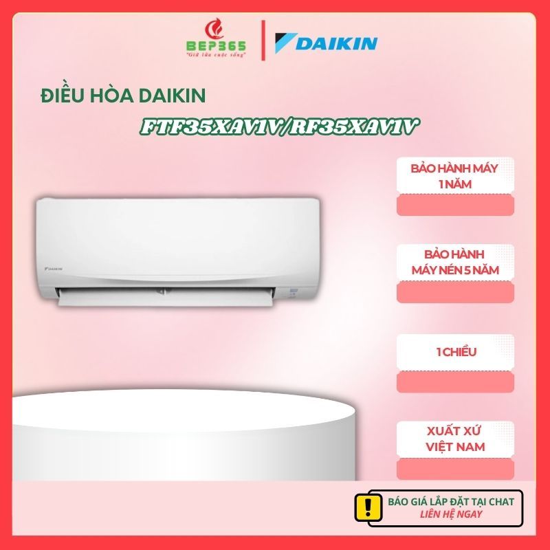 Điều hòa 1 chiều Daikin FTF35XAV1V/RF35XAV1V – Làm Lạnh Nhanh Powerful – Vận hành êm ái