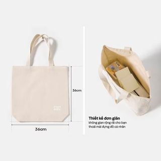 Túi Tote Canvas in logo Coolmate