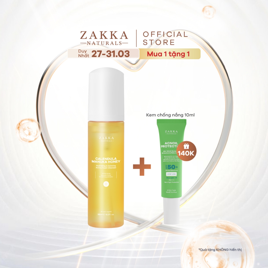 Sữa Rửa Mặt Hoa Cúc Làm Sạch Dịu Nhẹ Dưỡng Ẩm Zakka Naturals 185ml