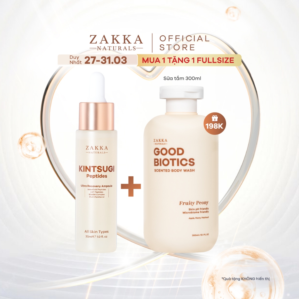 Tinh Chất Kintsugi Peptides Ultra Recovery Ampoule Zakka Naturals 30ml