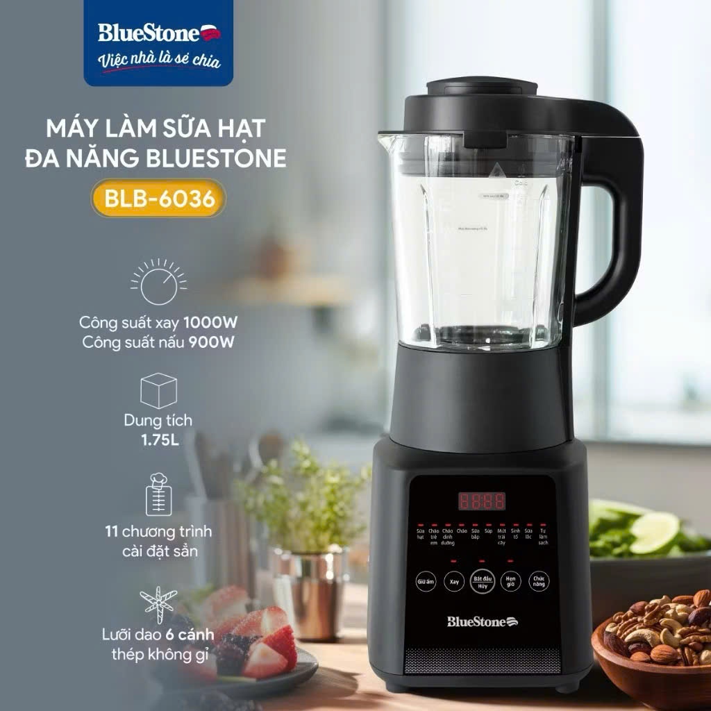 Máy Làm Sữa Hạt Bluestone BLB-6036 (1.75L) - Hàng chính hãng - Bảo hành 24 tháng