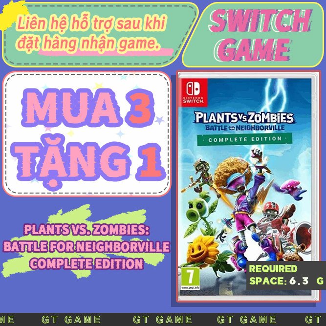 Plants vs. Zombies: Battle for Neighborville Complete Edition Nintendo Switch（Switch Game） -Mua 3 tặ