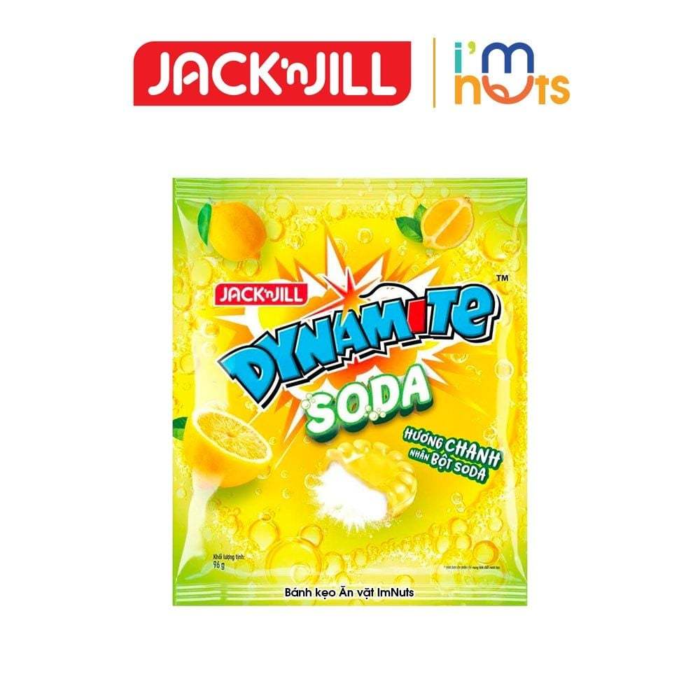 Kẹo DYNAMITE Hương Chanh Nhân Bột Soda 96g