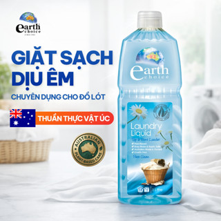 Nước Giặt Đồ Lót Thuần Chay Earth Choice Hương Hoa Cúc - Sạch Vết Bẩn, An Toàn Dịu Nhẹ Cho Da 1L