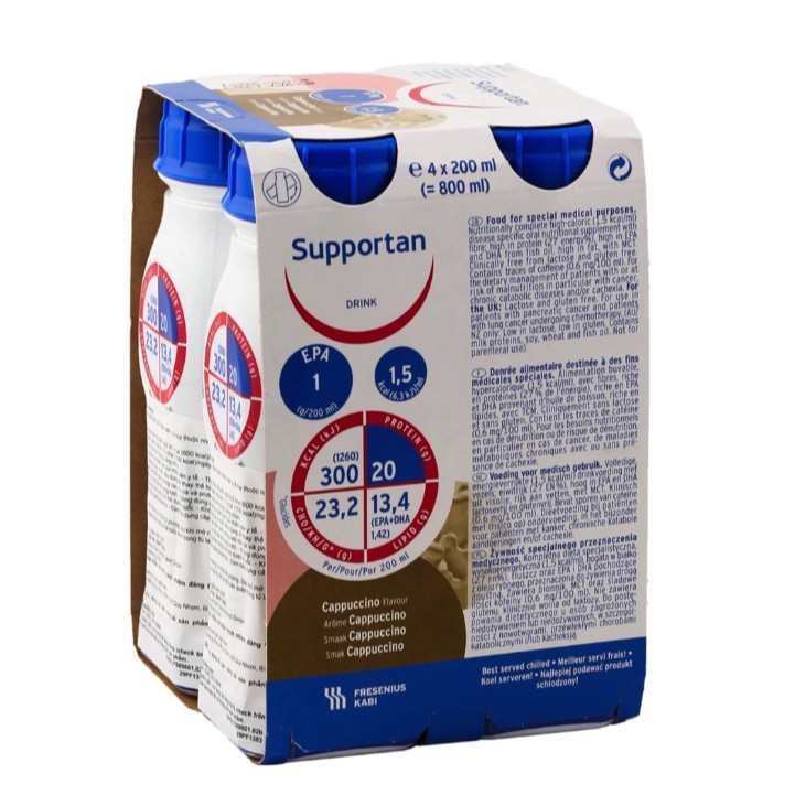 24 Chai Sữa Supportan Drink dinh dưỡng chuyên biệt dành cho bệnh nhân ung thư từ Đức