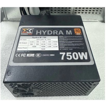 🔥 Nguồn Máy Tính XIGMATEK HYDRA M 750W – 80 Plus Bronze | Công Suất Thực 750W | Nguồn PC Gaming