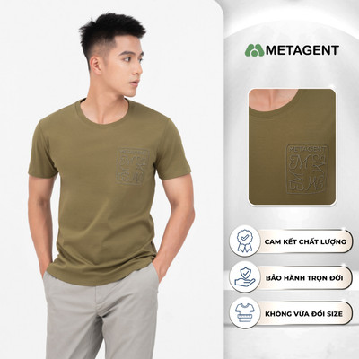 Áo thun nam trơn Slim fit Metagent MS 57E3919