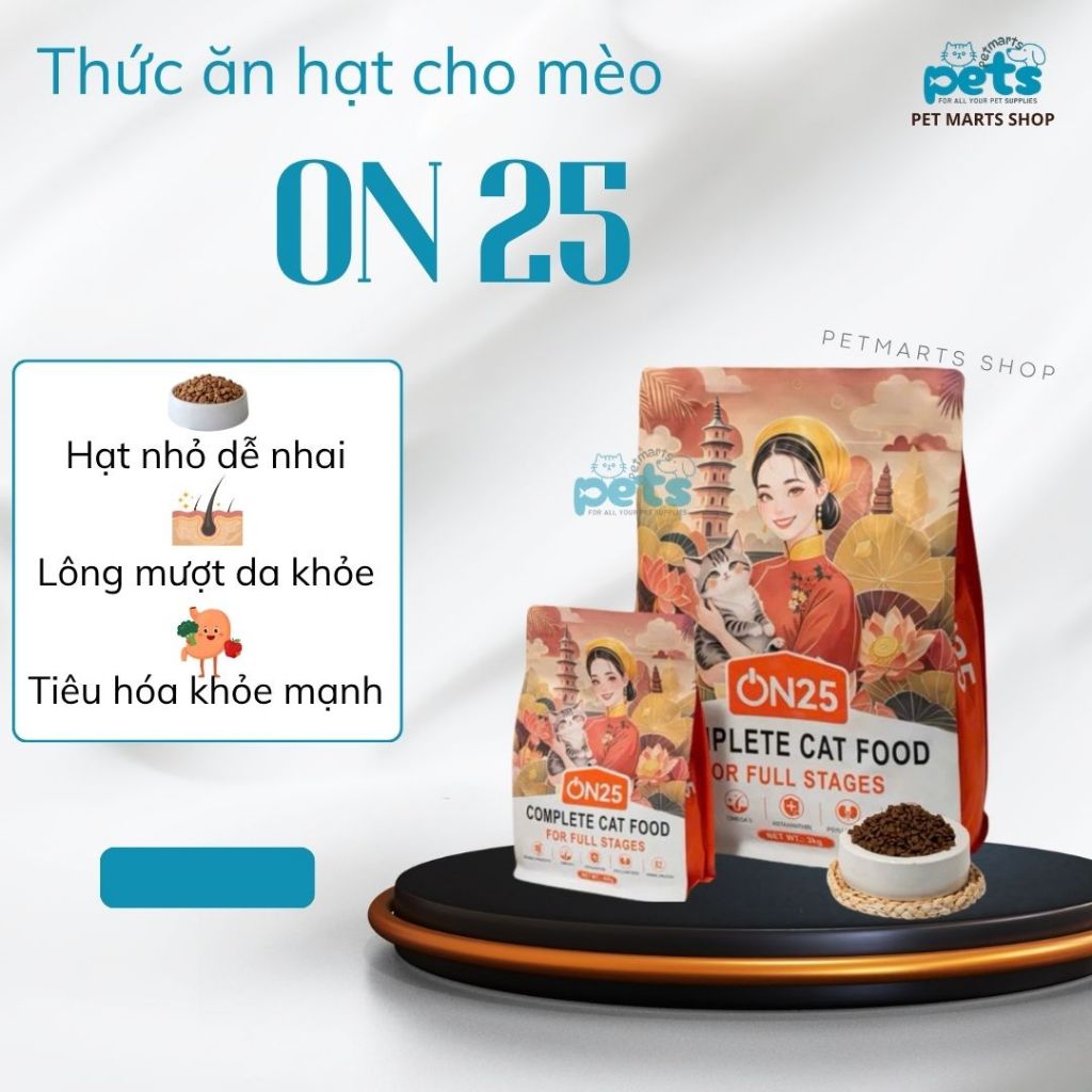 (400gr) Thức ăn hỗn hợp hoàn chỉnh dành cho mèo ON25 CAT nguyên seal hãng