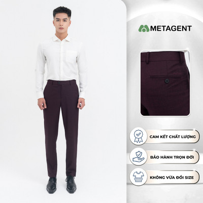 Quần tây nam dáng regular fit Metagent MS 22E3607