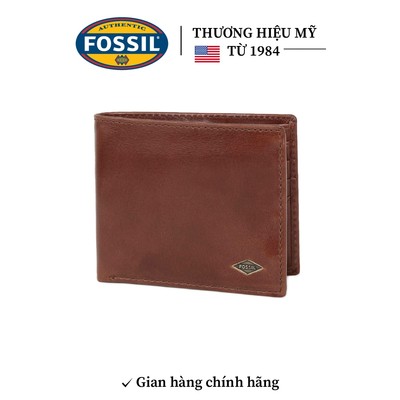 Ví da nam Fossil RYAN ML3829201 màu nâu, vân da thật, gập đôi, tích hợp RFID bảo mật, sử dụng hàng ngày