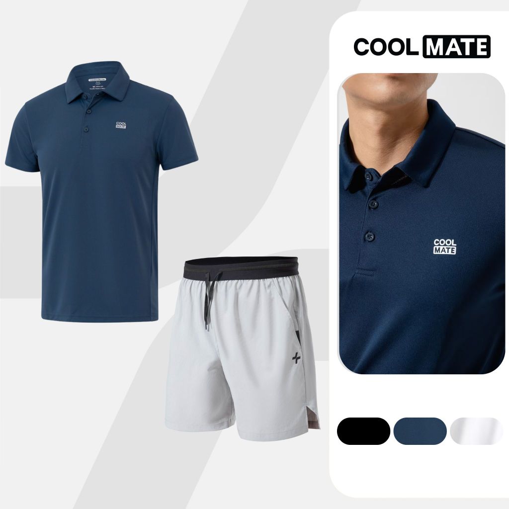Set đồ thể thao nam Áo Polo Promax-S1 Quần 6 inch đai siêu co giãn, set Pickleball thoáng khí Coolma