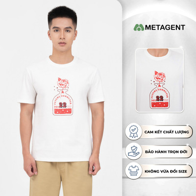 Áo thun nam in hình Regular fit Metagent MS 57E3996