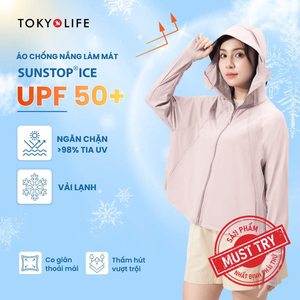 Áo Khoác Chống Nắng Chống Tia UV Nữ Sunstop Ice Form Babydoll Chất Su Lạnh Thoáng Mát 40003391 - TOK