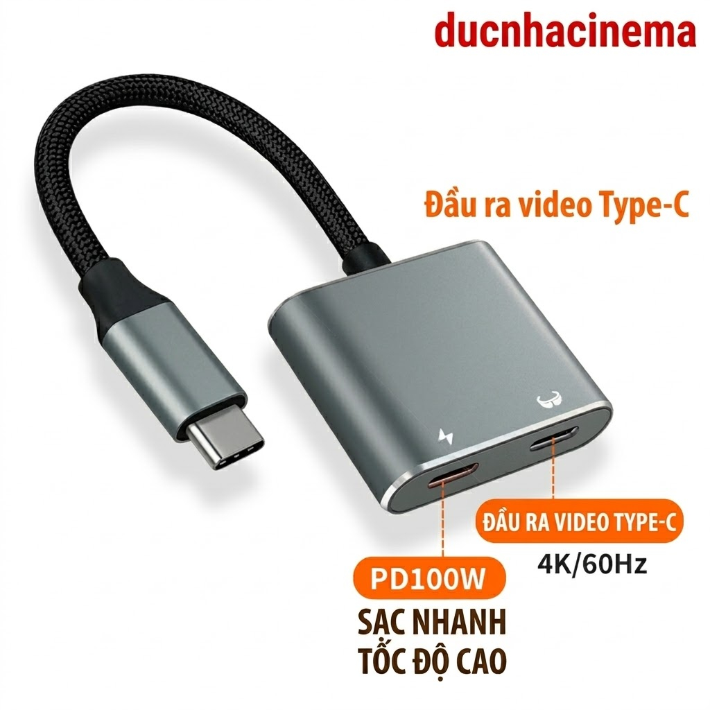 AR Hub - thêm cổng type C cho kính AR Xreal, Rokid Viture, Rayneo, màn hình tivi, desktop. Hỗ trợ sạ