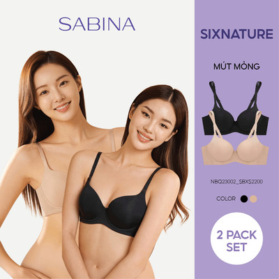 Combo 2 Áo Lót Mút Đệm Mỏng Màu Trơn Thời Trang Sixnature By Sabina NBQ23002 (Giống SBXS2200)