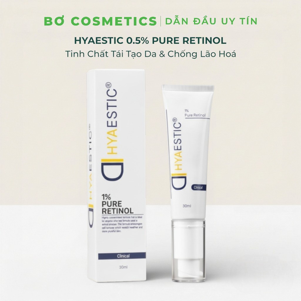 Tinh chất tái tạo da chống lão hóa 0,5% Retinol nguyên chất Hyaestic 0,5% Pure Retinol (30ml)
