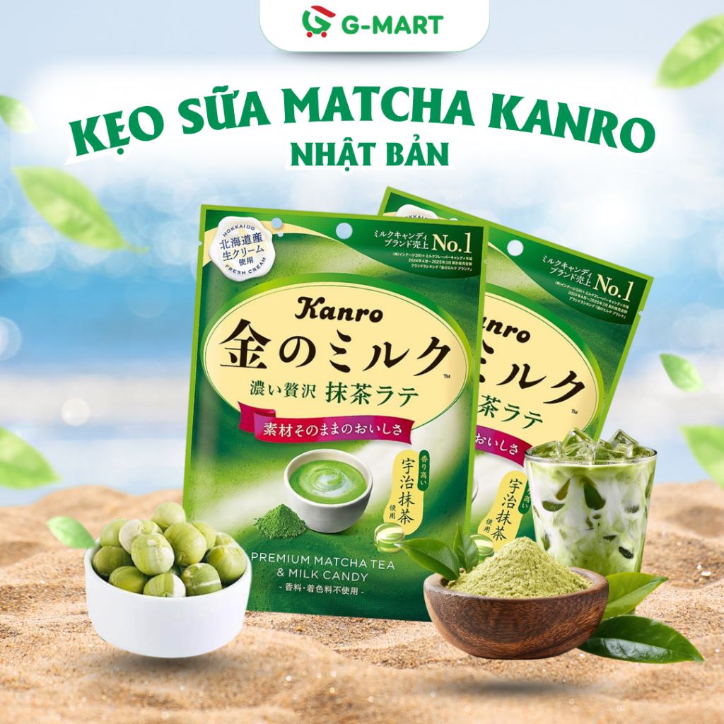 [DATE 12/2027] Kẹo Matcha Sữa Kanro Nhật Bản, Truyền thống thơm Ngon GMART STORE VN