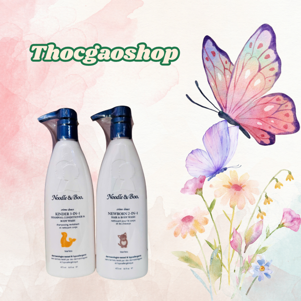 (Thóc Gạo Shop 89) Noodle & Boo bộ sản phẩm chăm sóc bé cao cấp phù hợp với da nhạy cảm.