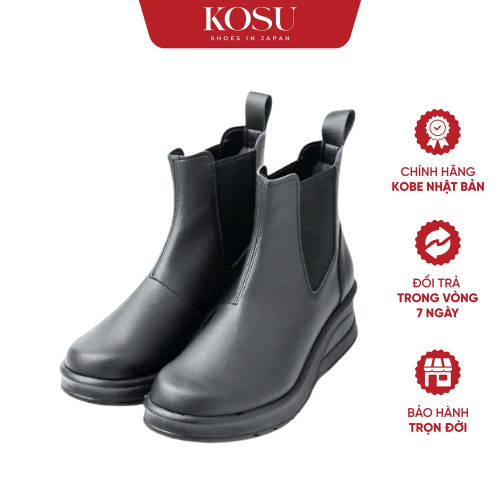 Boot da KOSU cao cổ cao 5,5cm, boot Nhật Bản nữ dáng Chelsea mùa đông thiết kế hiện đại KS-23501