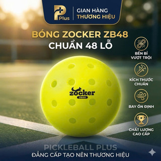 Quả Bóng Thi Đấu Cao Cấp Pickleball Zocker ZB48 (48 lỗ) - Chính hãng | Với độ êm, tốc độ bay tốt và độ bền cao