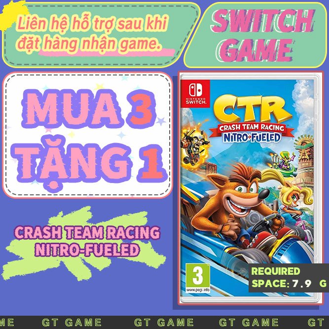 Crash Team Racing Nitro-Fueled Nintendo Switch（Switch Game） -Mua 3 tặng 1