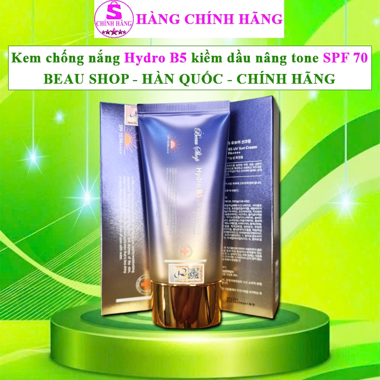 Kem chống nắng hydro b5 Beau Shop hàn quốc kem chống nắng hydro b5 beaushop chính hãng kcn spf 70