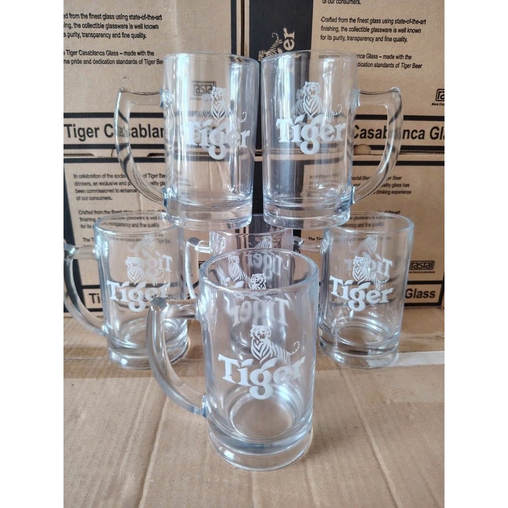 Bộ 6 ly uống bia tiger 450ml - ly uống bia thủy tinh